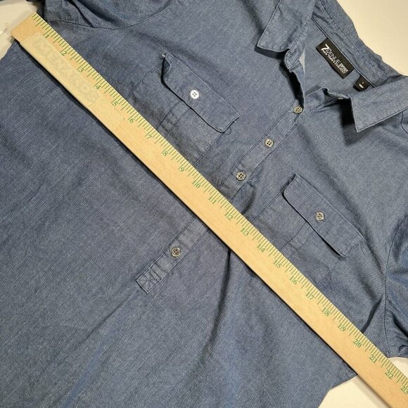 7th Avenue Design Studio New York & Co Women’s Size L Button Up Denim Shirt - Picture 9 of 10